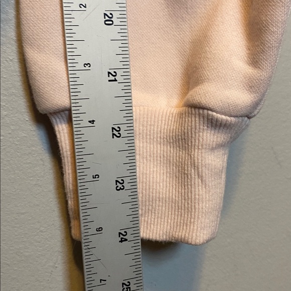 Skims Shrunken Hoodie NWT Small Barely Pink Cropped Cotton Fleece Pullover - Picture 13 of 13
